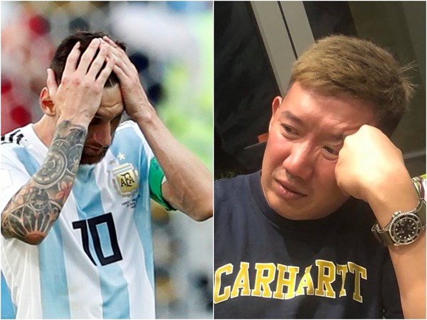 ▲杜汶澤看阿根廷輸球，笑稱發不出員工薪水，笑翻眾人。（圖／路透、取自杜汶澤臉書）