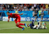 ▲▼   2018世足賽, 比利時VS日本。查德里（Nacer Chadli）進球（圖／路透社）