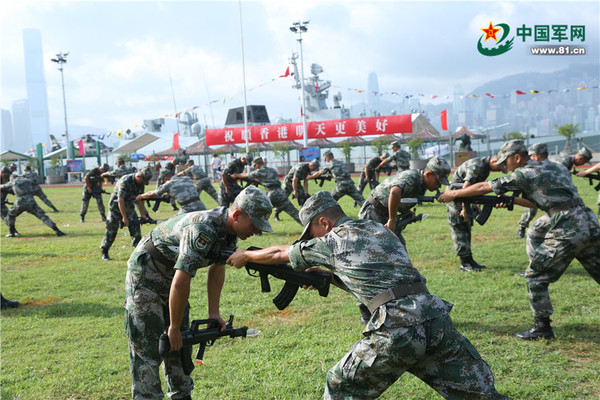 ▲▼解放軍駐港部隊示意圖。（圖／翻攝自中國軍網）