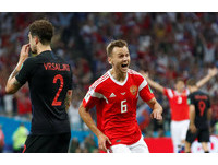 ▲2018世足賽, 俄羅斯VS克羅埃西亞。切里舍夫(Denis Cheryshev)進球（圖／路透社）