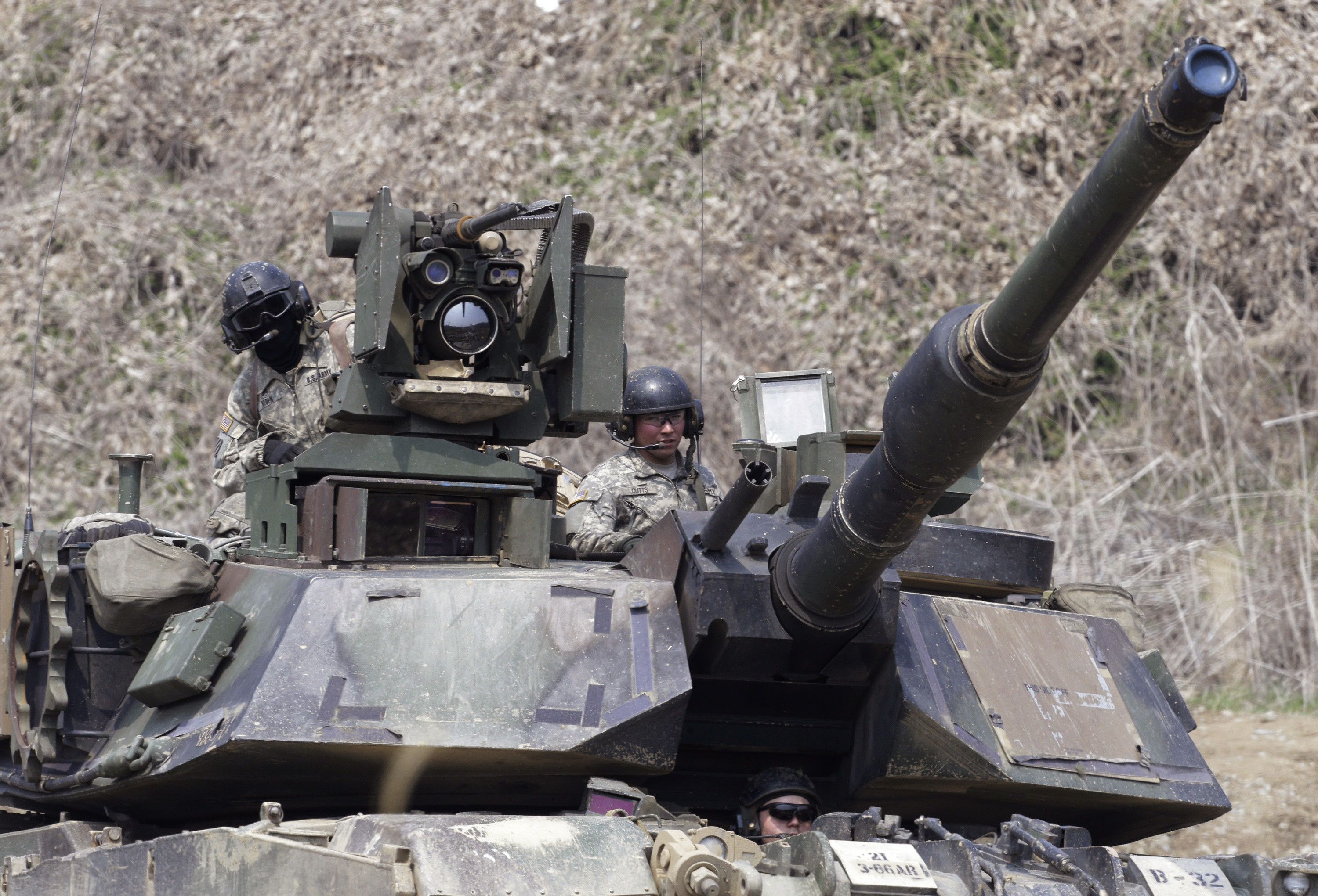 ▲▼2017年4月美韓軍事聯演,M1A2戰車,M1A2艾布蘭主力戰車。（圖／達志影像／美聯社）