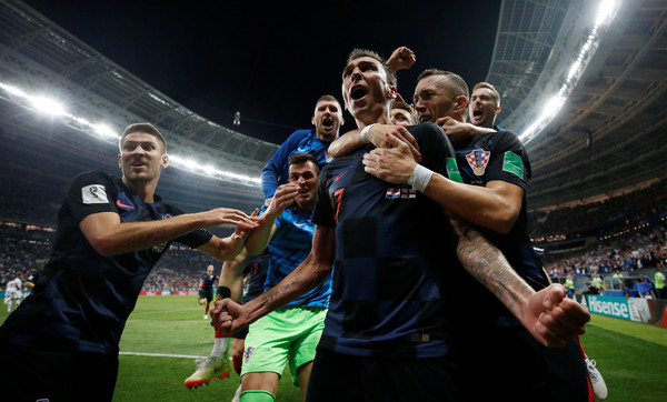   ▲ 2018 World Cup, Croatia vs England. Prolong the game Mario Mandzukic scored (Photo / Reuters) 