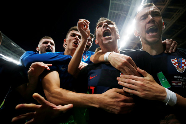  ▲ Croatian players celebrate the goal. (Photo / Reuters) 