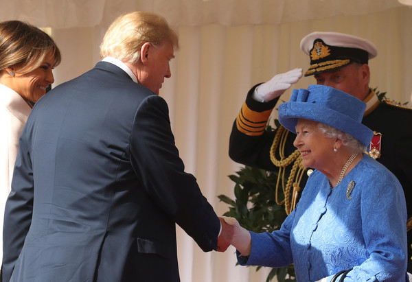 ▲▼美國總統川普與英國女王。（圖／路透社）