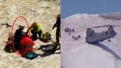 爬上海拔三千公尺想自殺，壯漢懼高不跳了！叫空軍派直升機救他
