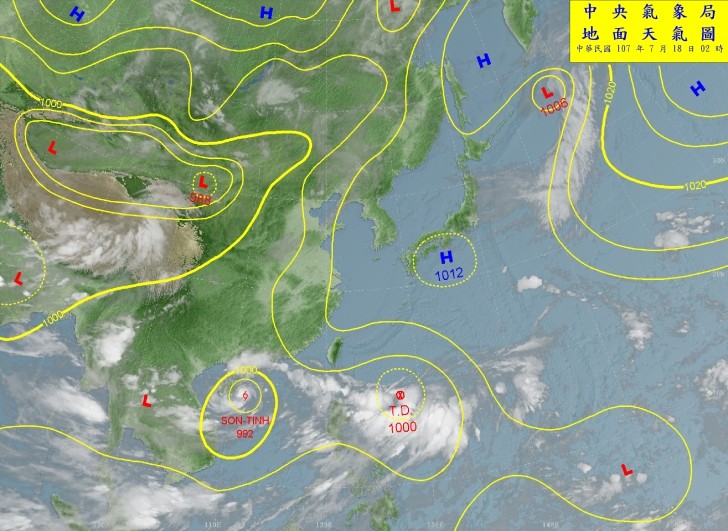 天氣圖。（圖／氣象局）