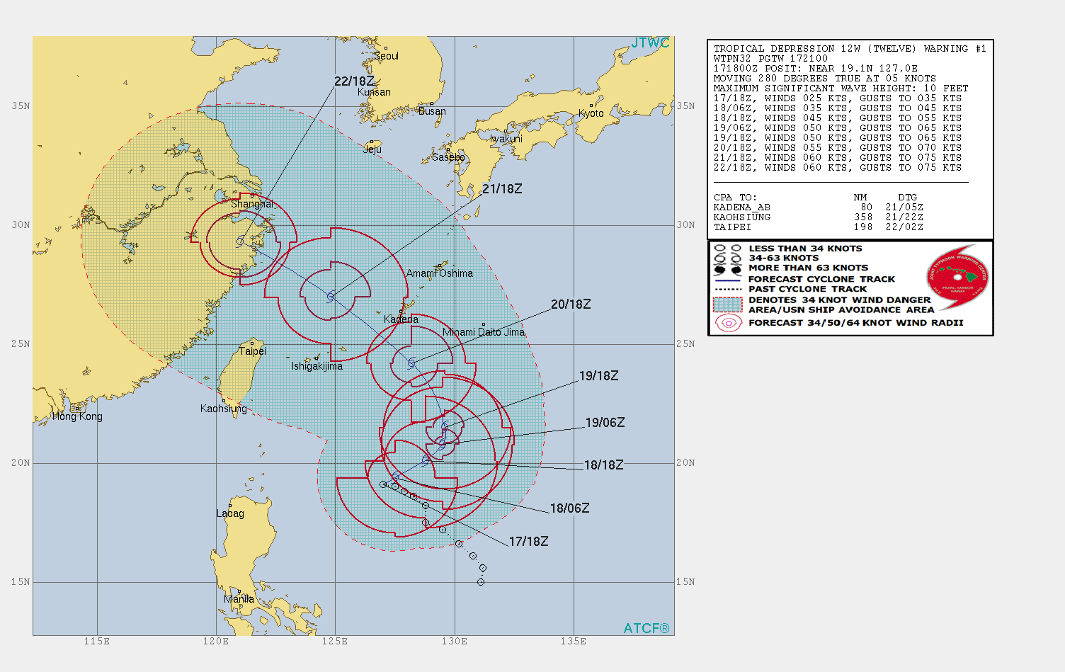 天氣圖。（圖／翻攝JTWC網站）