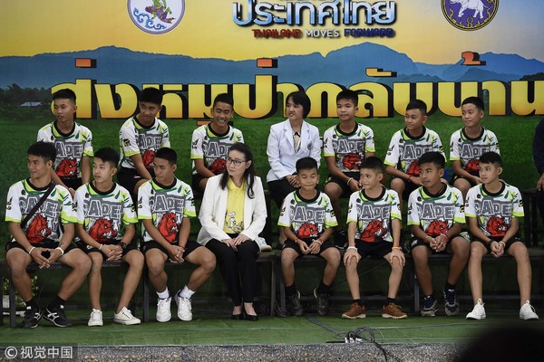 ▲▼泰國野豬少年足球隊上節目。（圖／CFP）