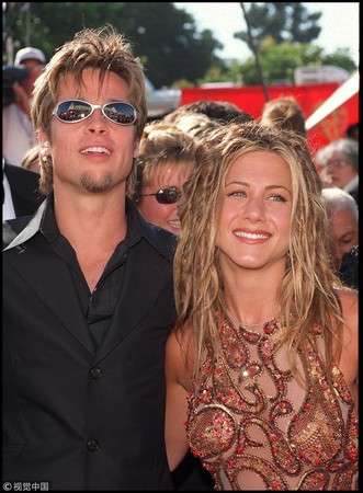 布萊德彼特（Brad Pitt）和珍妮佛安妮斯頓（Jennifer Aniston）。（圖／CFP）