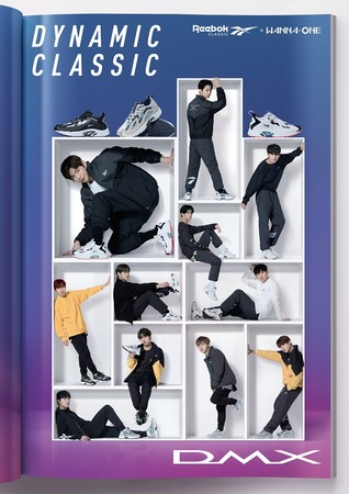 ▲韓國當紅男團Wanna One全新演繹Reebok DMX Series 1200 復古老爹鞋。（圖／公關提供）