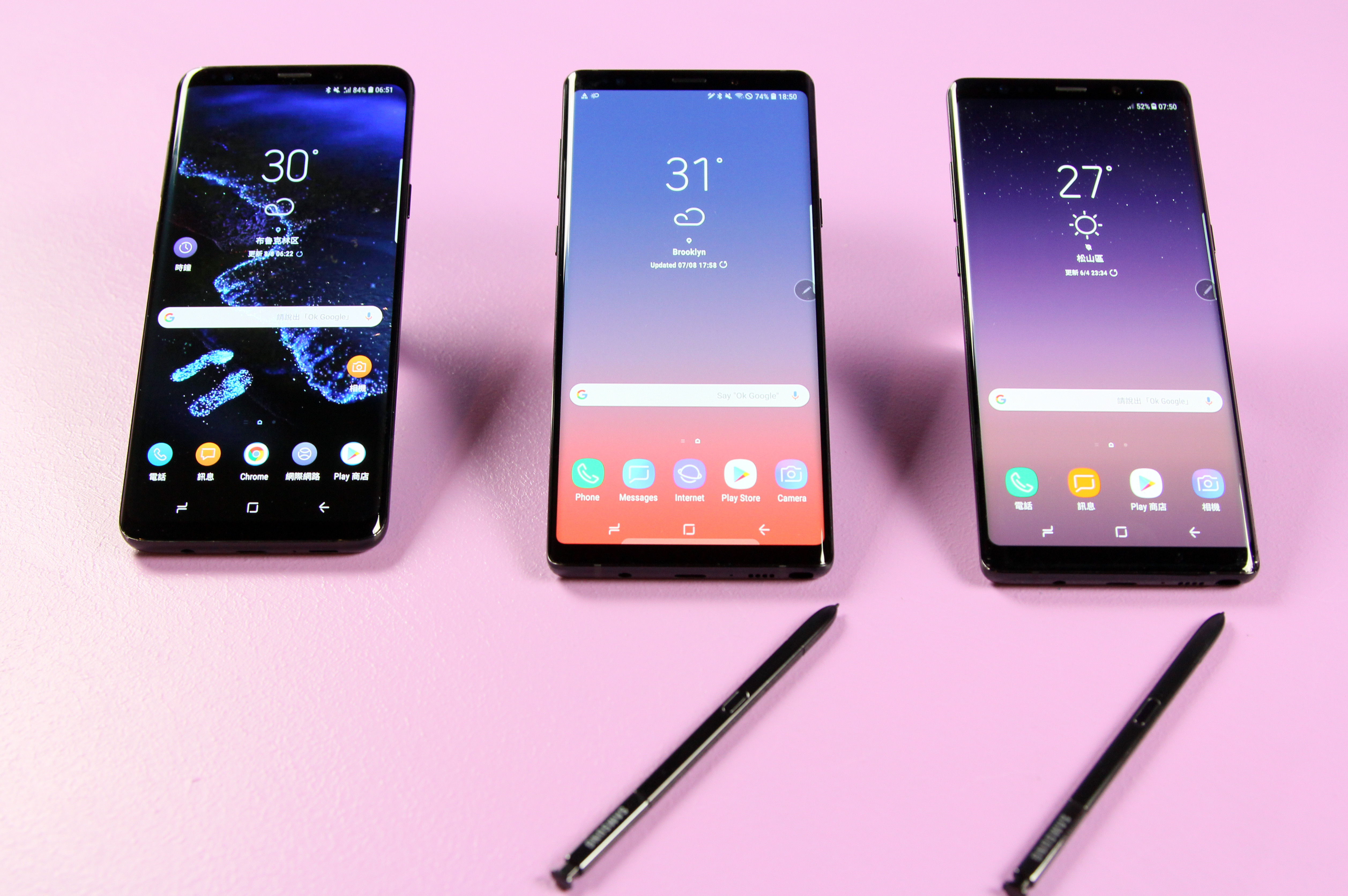 ▲三星日前推出的新款手機galaxy note 9。（圖／記者洪聖壹攝）