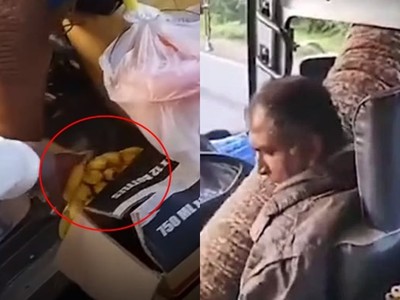 飢餓大象「擋路打劫」整台公車！司機抵抗交出香蕉　險被捲出窗外