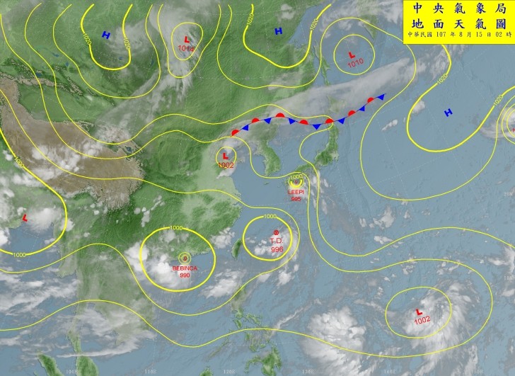 天氣圖。（圖／氣象局）