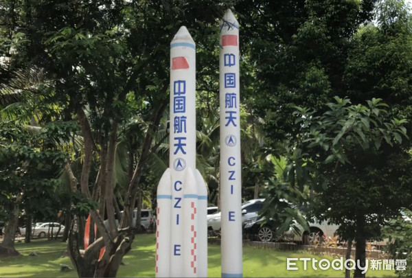▲▼海南好聖村以火箭模型為裝飾。（圖／記者曾俊豪攝）