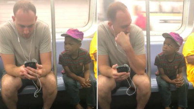 坐地鐵被男童狂「窺屏」　男子拔掉耳機...整隻手機借給他玩！