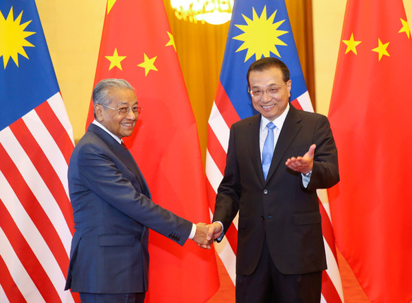 ▲▼馬來西亞總理馬哈迪與大陸國務院總理李克強。（圖／翻攝中國政府網）