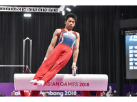 ▲▼2018雅加達亞運,男子體操,鞍馬,蕭佑然。（圖／記者李毓康攝）