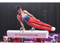 ▲▼2018雅加達亞運,男子體操,鞍馬,蕭佑然。（圖／記者李毓康攝）