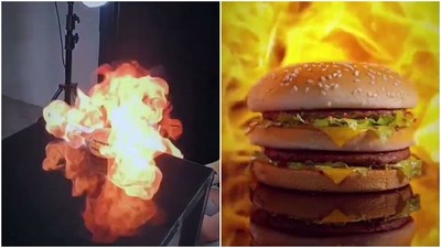 一把噴槍創造「完美火烤漢堡」！瞧瞧低成本美食攝影棚怎麼拍廣告