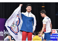 ▲▼2018雅加達亞運,男子體操,單槓金牌,唐嘉鴻。（圖／記者李毓康攝）