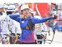 ▲亞運射箭，反曲弓女團摘銀，譚雅婷。（圖／記者李毓康攝）