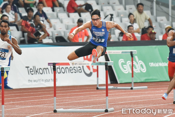 ▲▼2018雅加達亞運,田徑,男子400公尺跨欄,陳傑。（圖／記者李毓康攝）