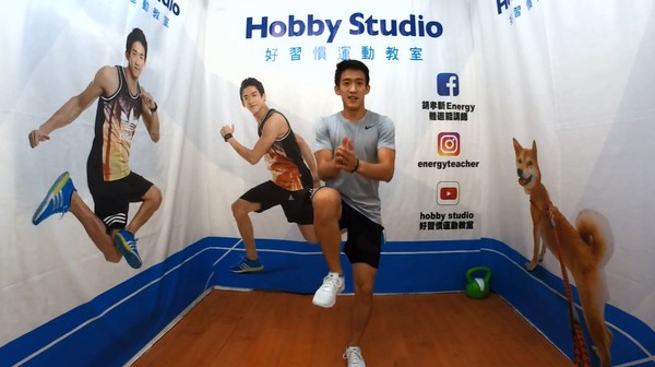 ▲8分鐘燃脂有氧運動。(圖/胡孝新體適能講師提供,請勿任意使用)