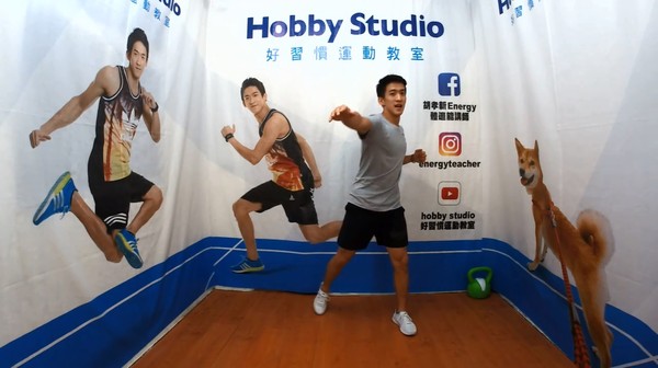 ▲8分鐘燃脂有氧運動。(圖/胡孝新體適能講師提供,請勿任意使用)