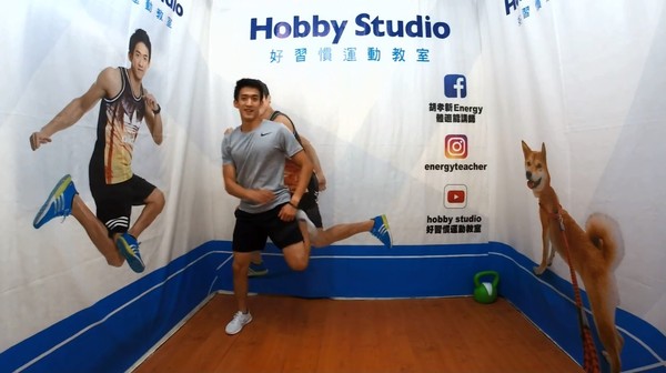 ▲8分鐘燃脂有氧運動。(圖/胡孝新體適能講師提供,請勿任意使用)