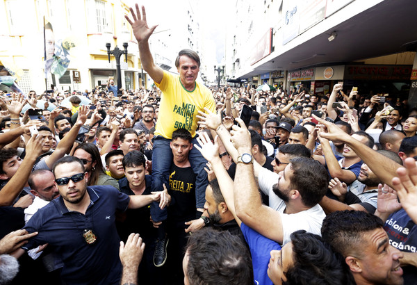 ▲▲巴西總統候選人博爾索納羅（Jair Bolsonaro）。（圖／達志影像／美聯社）