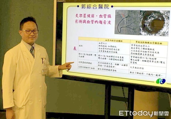 ▲郭綜合醫院心臟內科徐漢仲醫師指出血管內超音波輔以心導管介入術，能降低冠狀動脈再介入機率，預後也更佳，是手術好幫手。（圖／記者林悅攝）