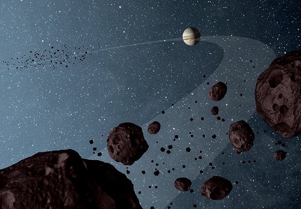 ▲藝術家筆下的「特洛伊小行星群」。（圖／翻攝自NASA官網）