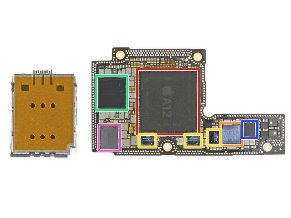 ▲iPhone XS Max成首款搭載蘋果自製電源管理晶片機種（圖／翻攝自 iFixit）