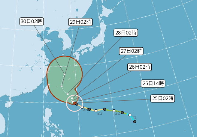 潭美颱風。（圖／氣象局）