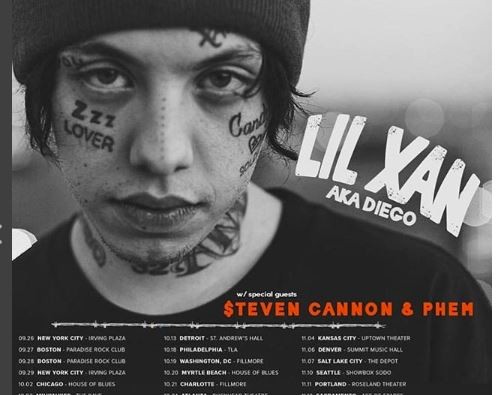 ▲▼饒舌歌手 Lil Xan。（圖／翻攝自instagram@xanxiety）