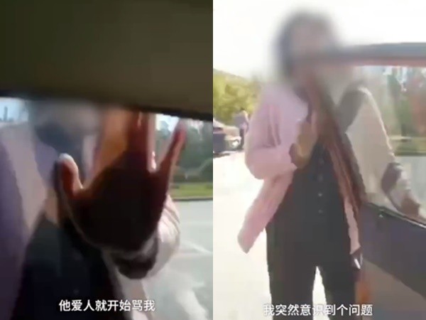 ▲▼調安全座椅卡1個綠燈！2女「殭屍式追逐」嘶吼　他怕：孩子在車上。（圖／翻攝梨視頻）