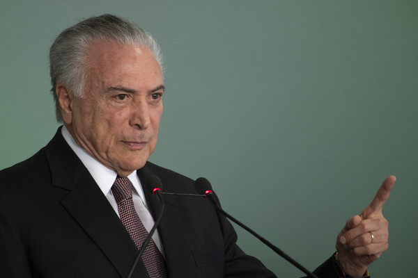 ▲▼ 巴西現任總統泰梅爾（Michel Temer）。（圖／達志影像／美聯社）