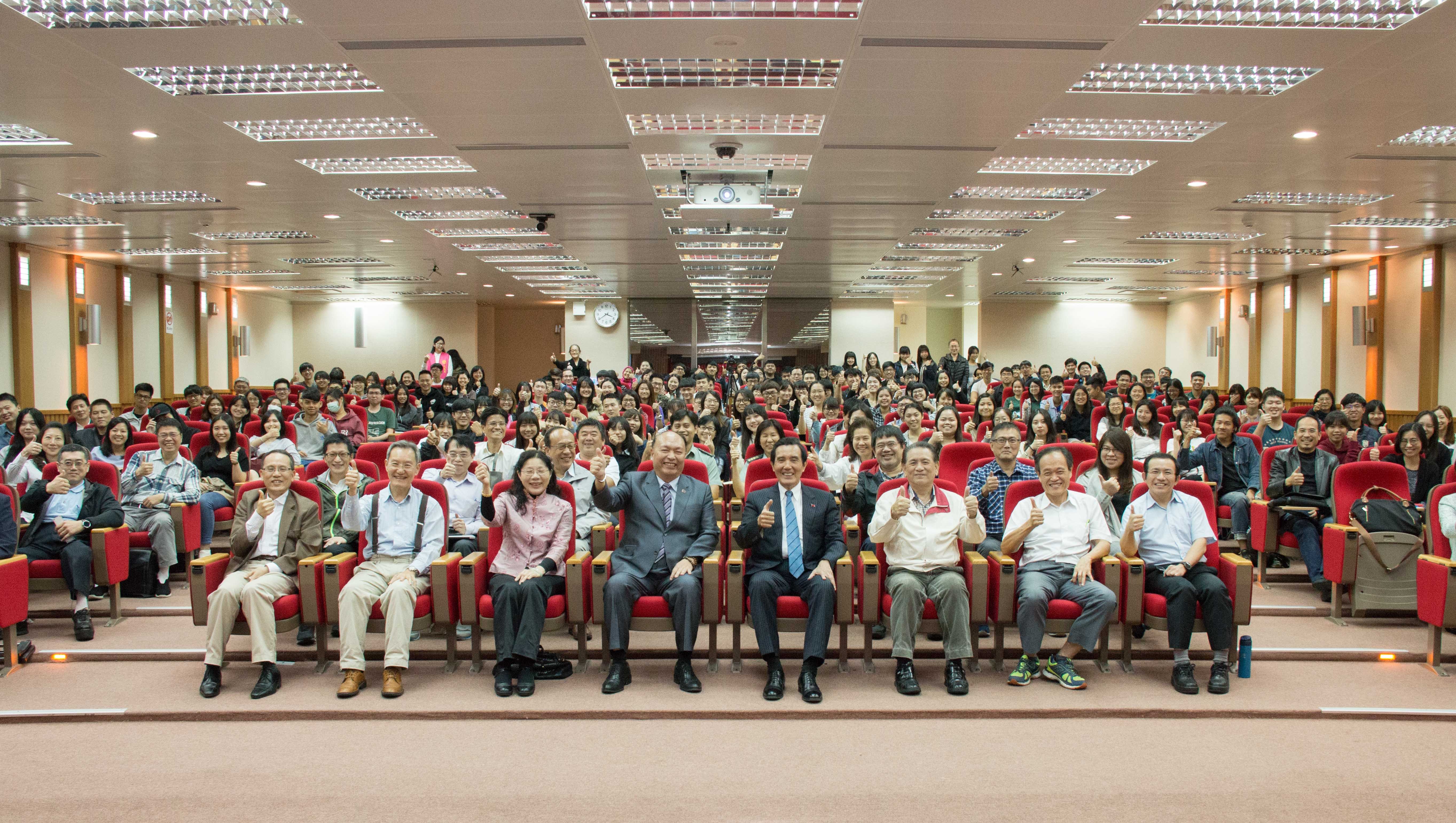 ▲▼馬英九到台北商也大學演講。（圖／台北商業大學提供）