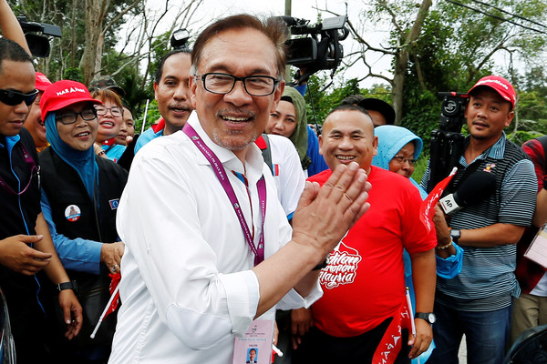 ▲▼馬來西亞前副首相安華（Anwar Ibrahim）當選國會議員。（圖／路透社）