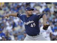 釀酒人開局就先馳得點，在先發查辛（Jhoulys Chacin）壓制下，道奇攻勢屢遭瓦解。