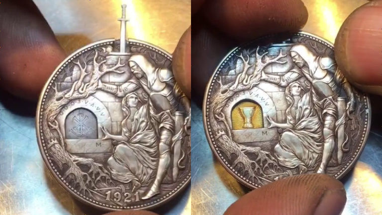 ▲▼俄國雕刻藝術家製改造硬幣，精巧得嚇人。（圖／翻攝自IG，romanbooteen）