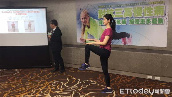 ▲TABATA運動降體脂肪。(圖/記者嚴云岑攝)
