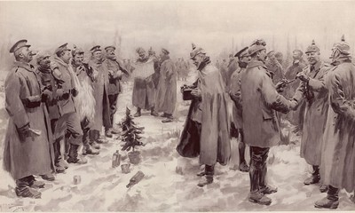 戰爭中的溫馨奇蹟！　英德士兵「聖誕節休戰」分享食物又踢球賽