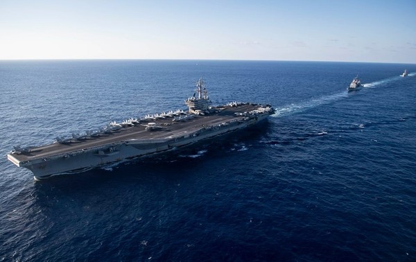 ▲▼雷根號日前在菲律賓海，於21日停靠香港。（圖／翻攝自USS John C. Stennis (CVN 74)粉絲專業）