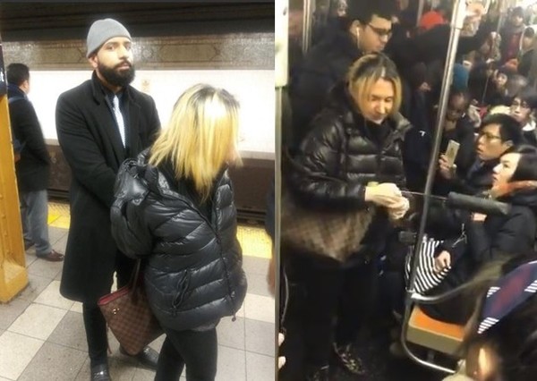 ▲▼ 美國一名在地鐵上毆打、辱罵華裔乘客的40歲女子盧什恩斯卡婭（Anna Lushchinskaya）有許多攻擊他人的前科。（圖／翻攝自推特／@PlatanoMan）