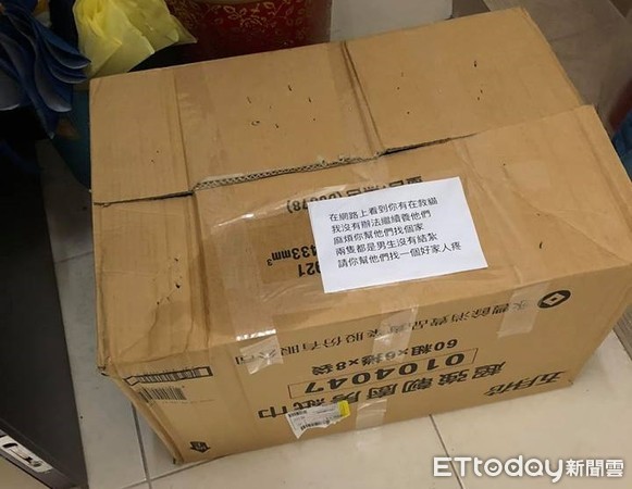 ▲愛媽家門遭丟紙箱打開2隻病貓 「我沒辦法繼續養,麻煩幫找家」。(圖/愛媽邱芷均提供)