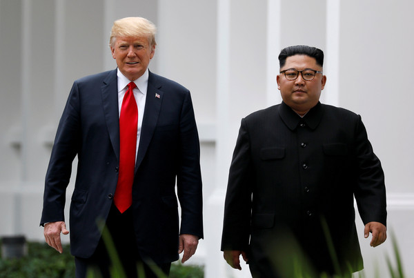 ▲美國總統川普（Donald Trump）與北韓領導人金正恩會面。（圖／路透社）