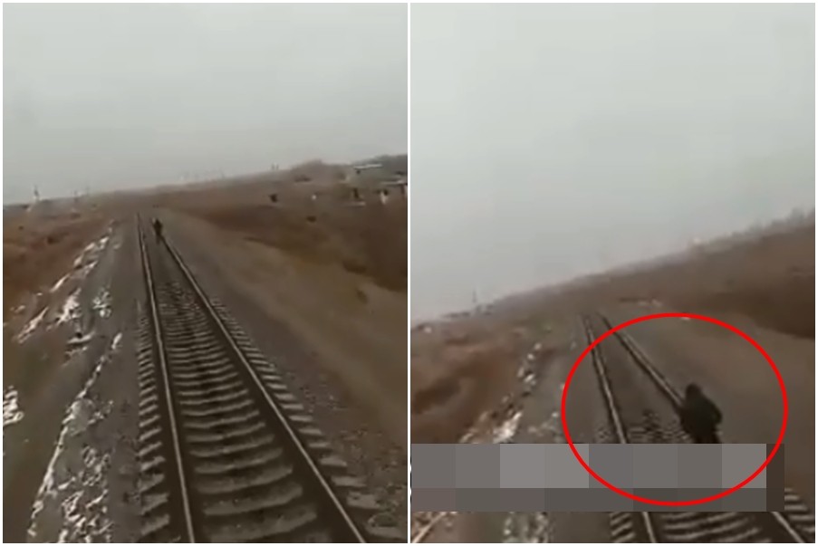 ▲烏茲別克一名少年行走在鐵軌上，被火車撞死。（圖／翻攝自Эхо Узбекистана臉書）