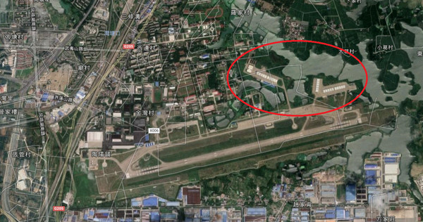 ▲▼軍迷拍下殲-20飛進蕪湖基地畫面。（圖／翻攝自Google Map）