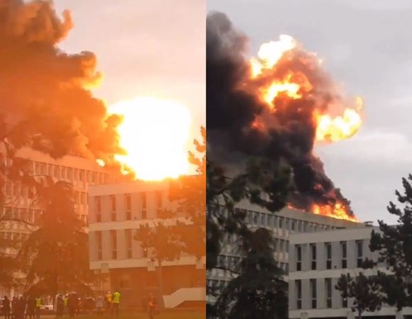 ▲▼ 法國里昂大學發生爆炸 。（圖／翻攝自推特／@EtudiantsRep06）